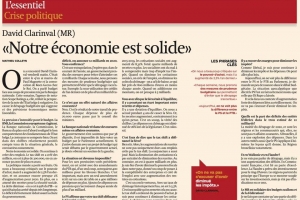 Notre économie est solide - Interview dans l'Écho